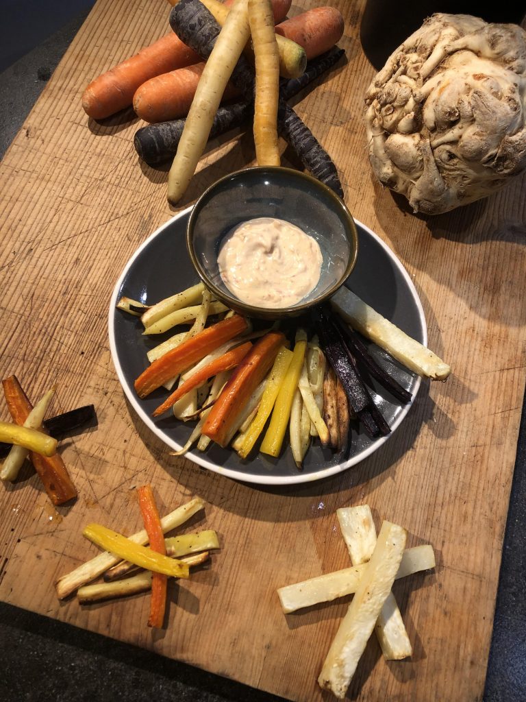 Inspiratiehuis - recept - Groentefrites met spicy dip